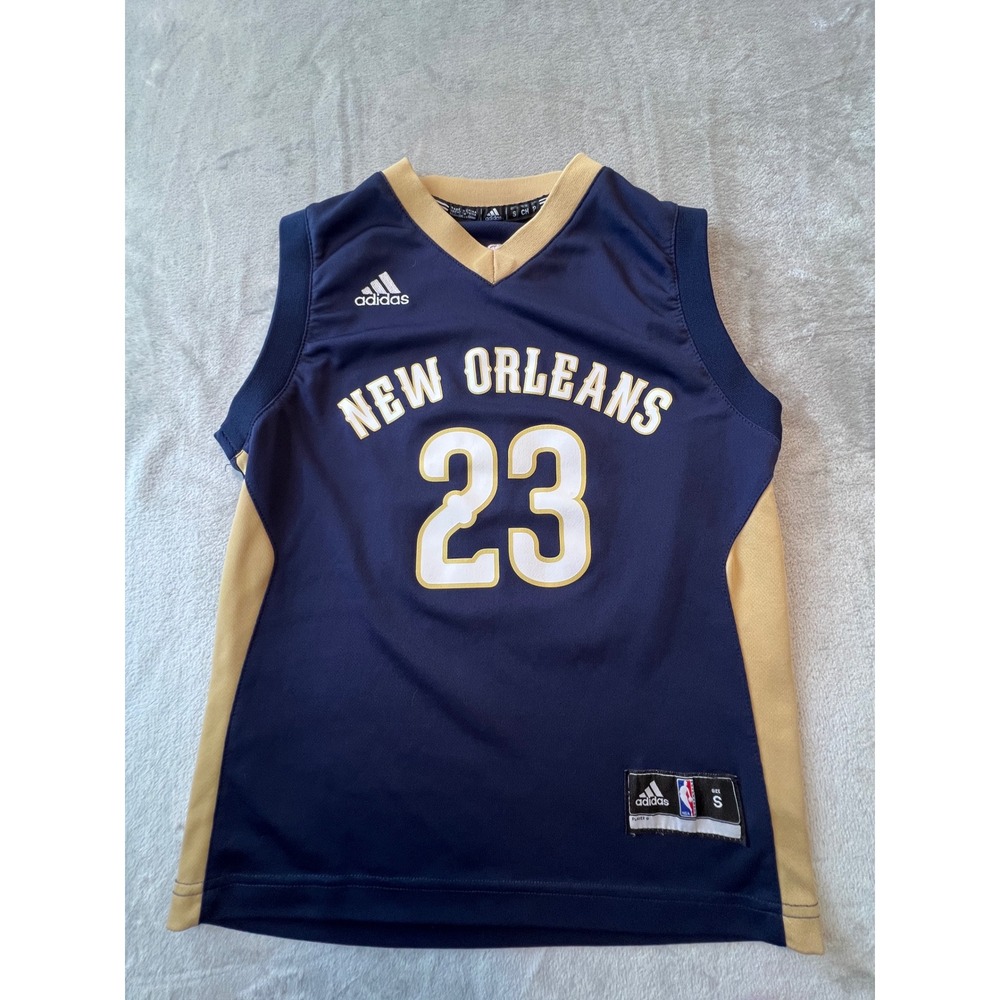 Adidas Basketball Jersey Kids Small 8 Navy Blue Anthony Davis Pelicans